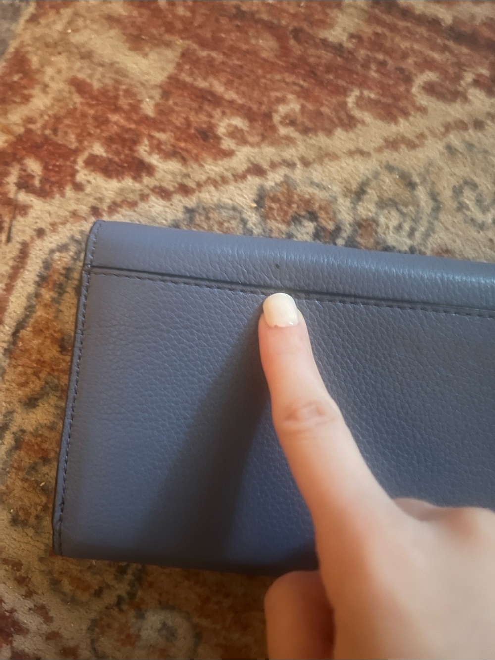 kate spade navy pebbled leather continental wallet - Picture 10 of 10
